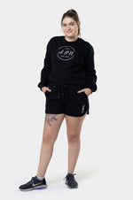 Basic black loungewear short