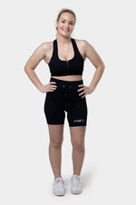 Ribbed Seamless Black Bike Short